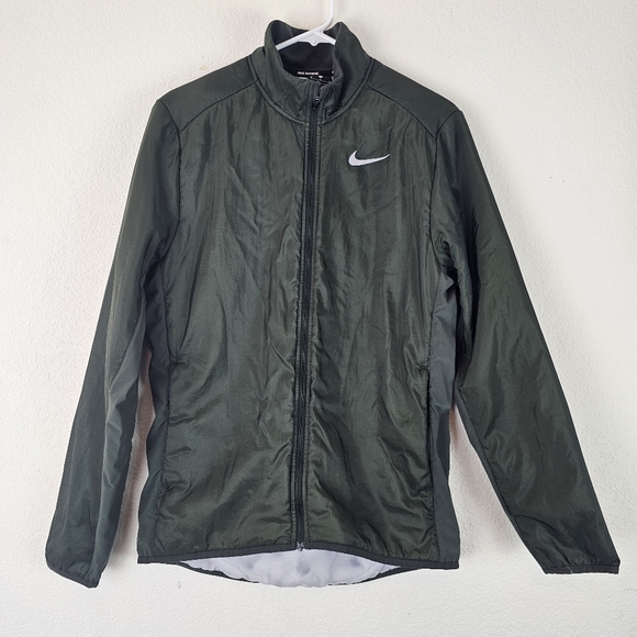 Nike Aerolayer Running Jacket Men’s Medium Green Windproof Lightweight - Picture 2 of 16